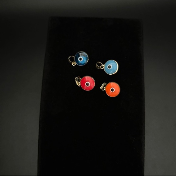 14 Carat Gold Evil Eye Pendant (Price for 1 piece, without chain) - Picture 4 of 11